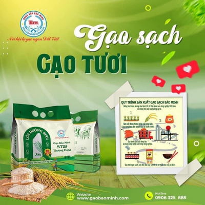 Gạo sạch Bảo Minh (túi 3kg)