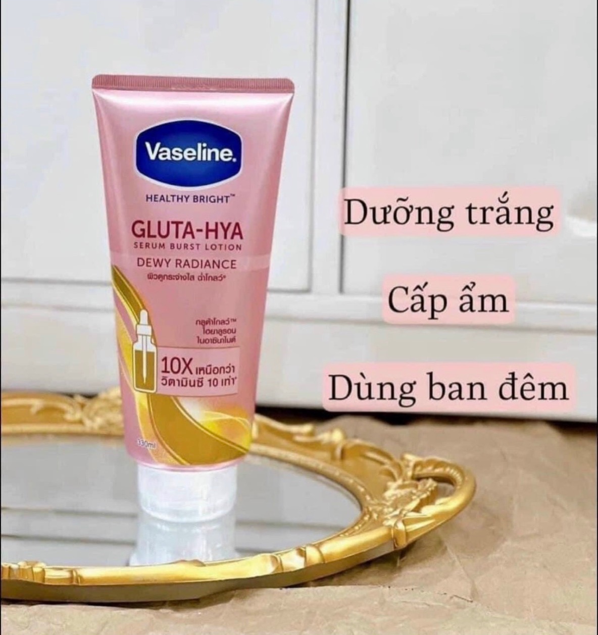 Dưỡng thể vaseline 10x Thái Tuýp 325ml