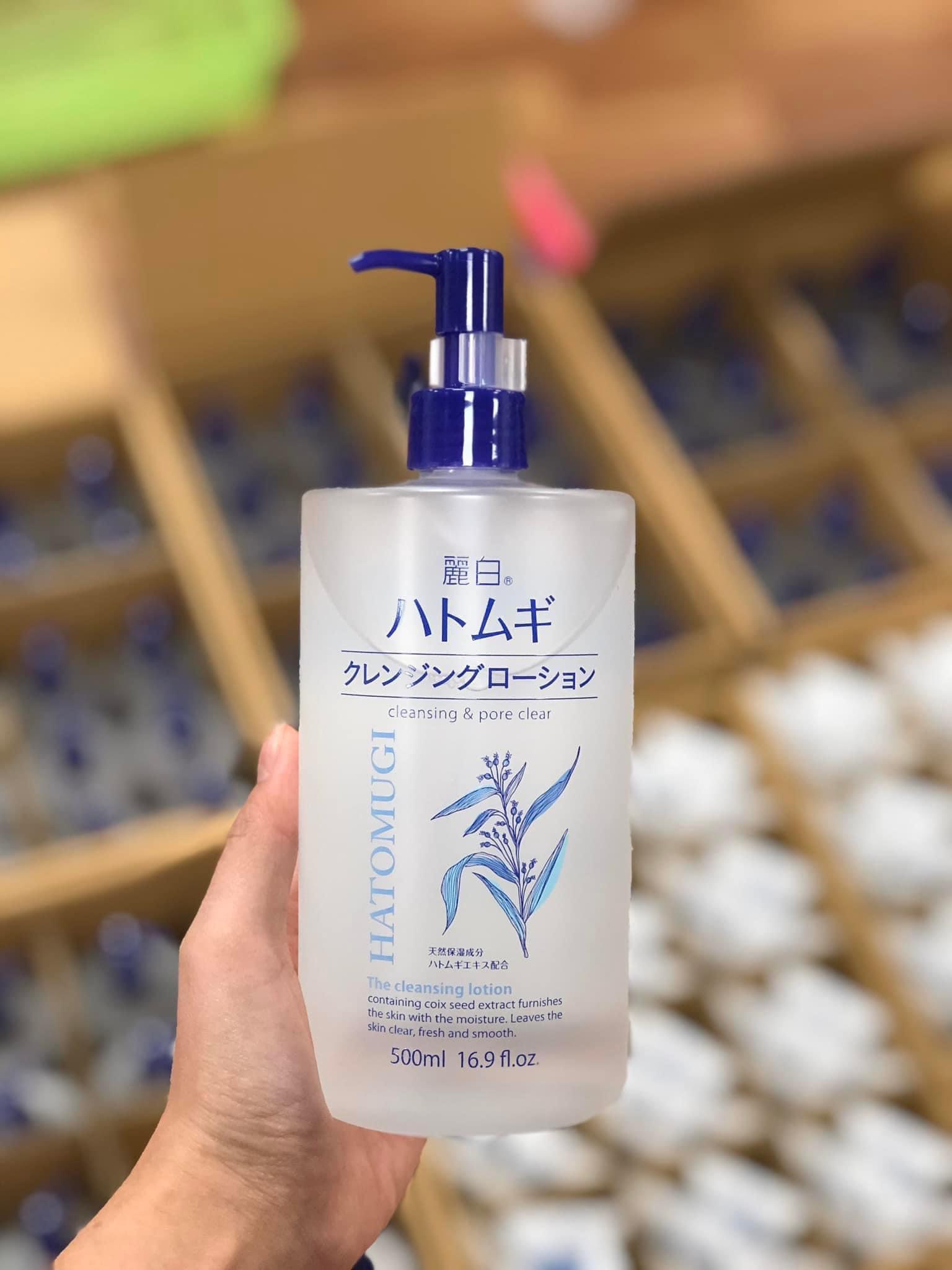 Tẩy trang ý dĩ Hatomugi 500ml Nhật