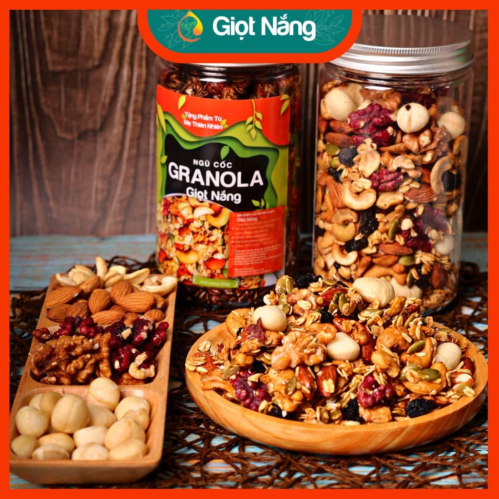 Granola 50% hạt vị nguyên bản