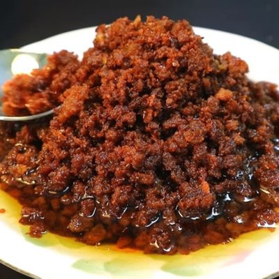 Thịt chưng mắm tép/ 500gr