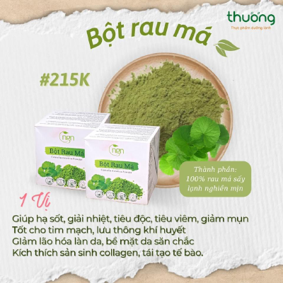 Bột Rau Má hộp 100gr 18 gói