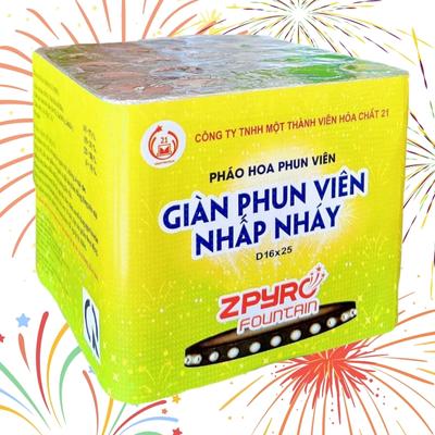 Pháo hoa giàn phun viên nhấp nháy (hộp 25 ống)