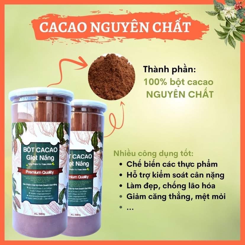 Bột cacao nguyên chất hộp 500gr 