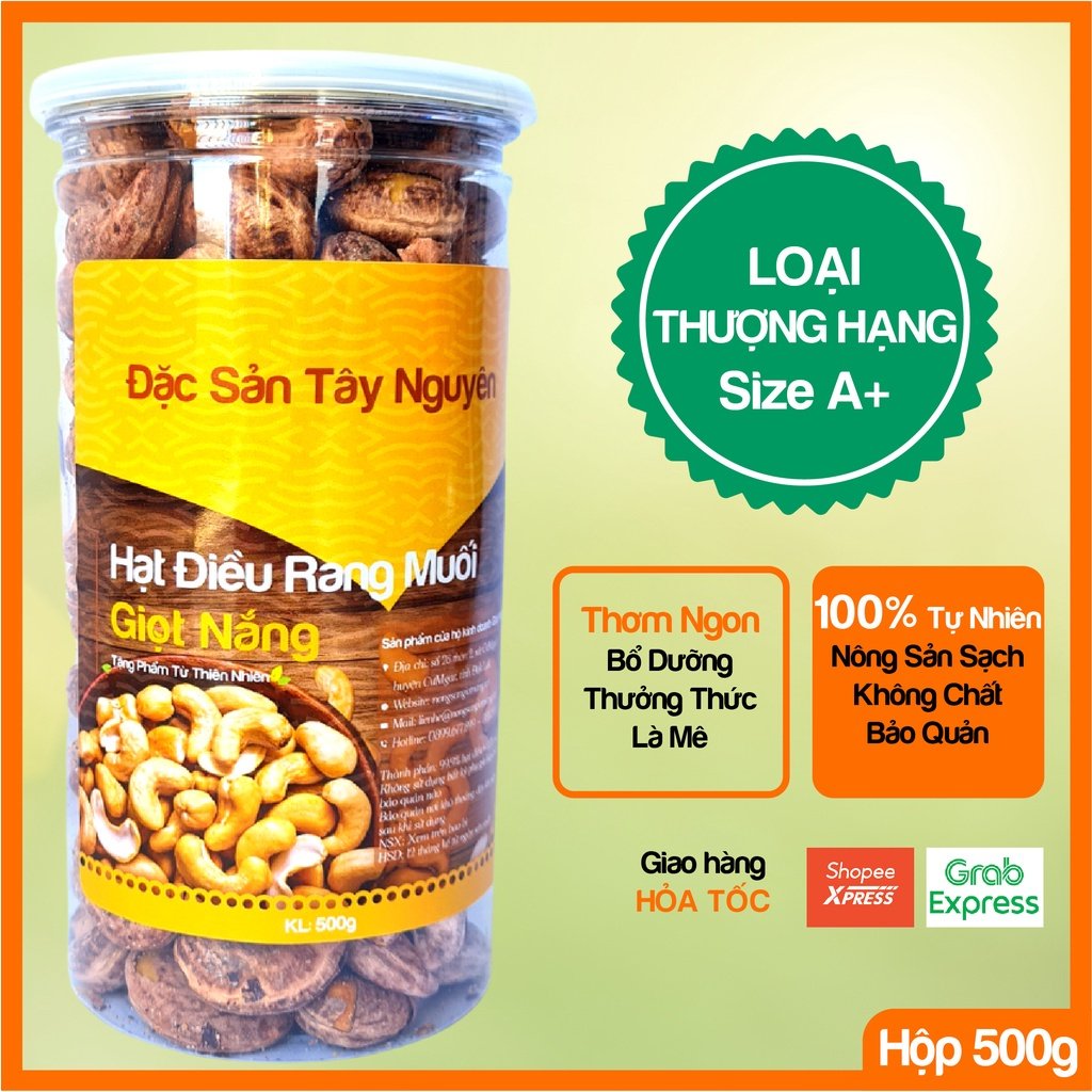 Hạt điều rang muối hũ cao 500gr