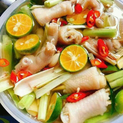 Chân gà ngâm xả ớt - nguyên xương/ 2 Túi 500gr (chưa tính nước ngâm)